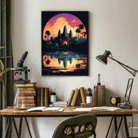 Sunset Over Angkor Wat Poster