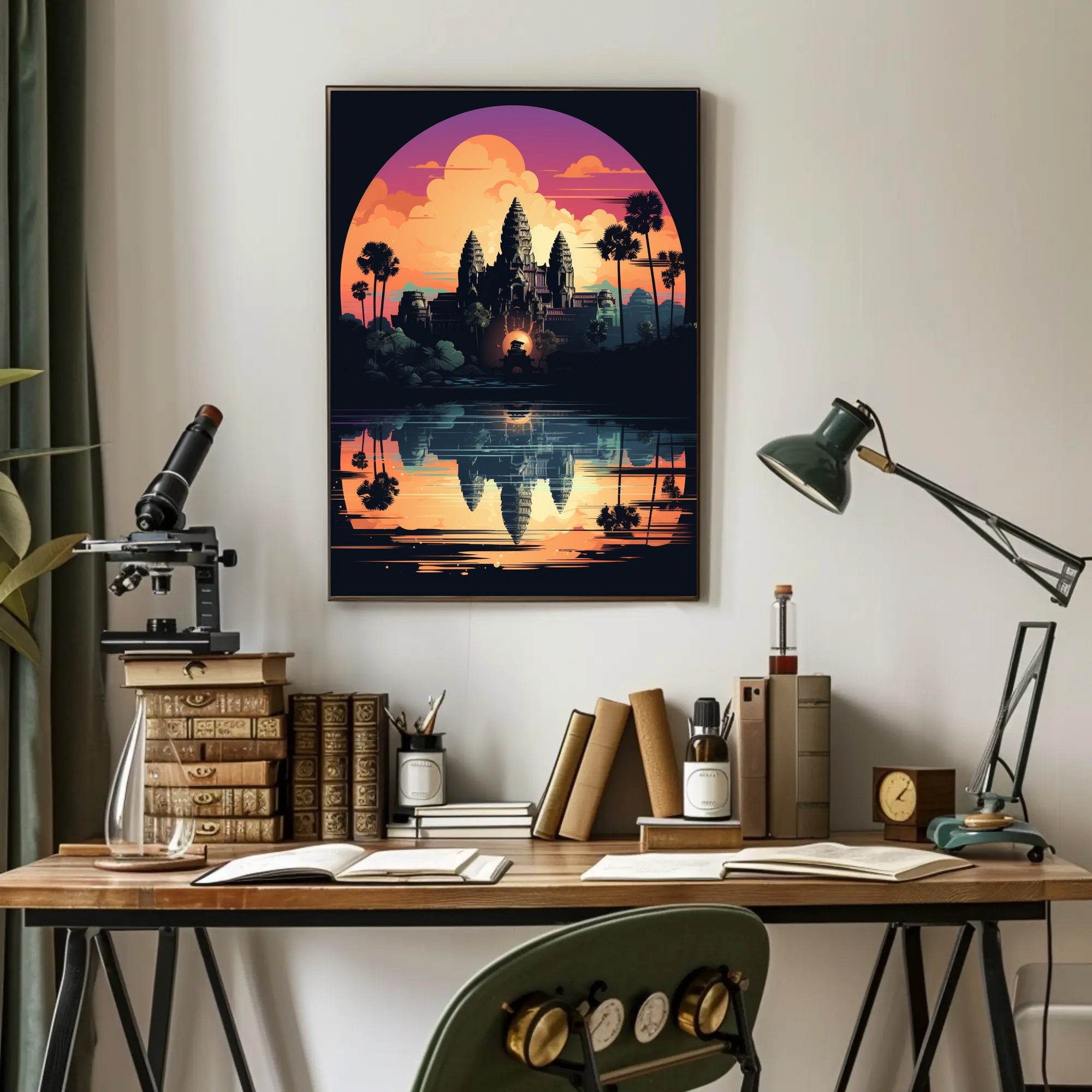 Sunset Over Angkor Wat Poster