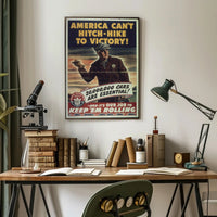 World War II Transportation Support WWII Poster