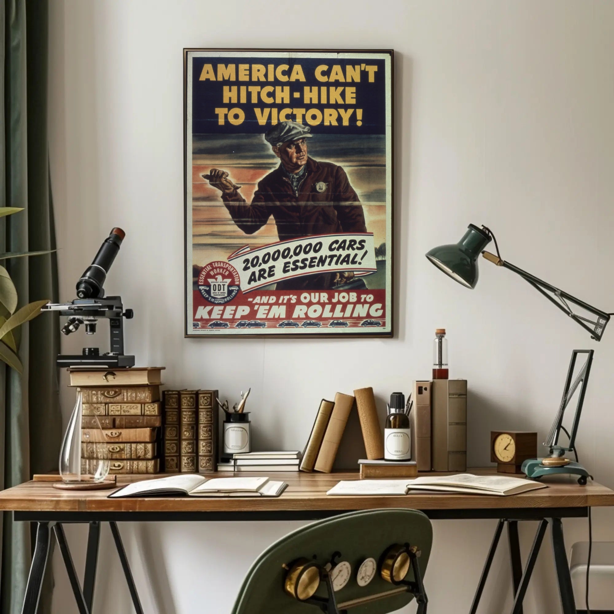 World War II Transportation Support WWII Poster