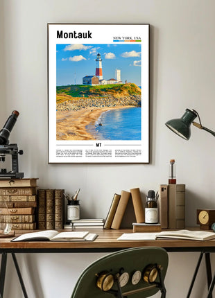 Montauk Lighthouse Landmark Travel Poster