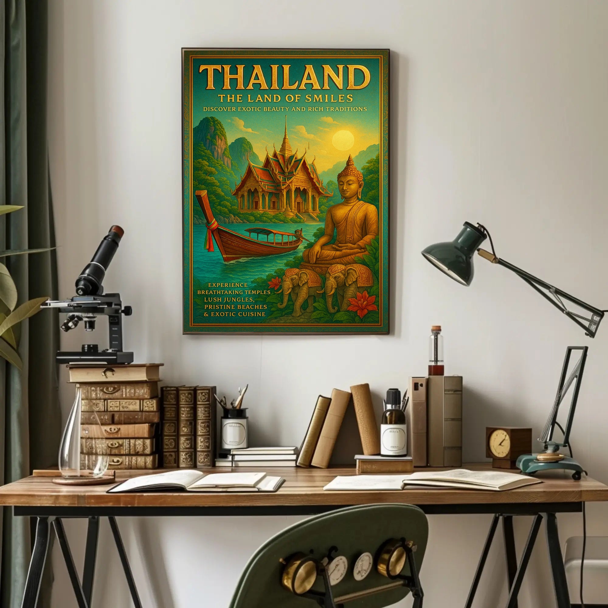 Thailand: The Land of Smiles Travel Poster