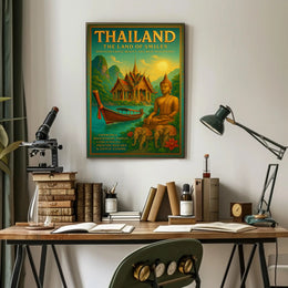 Thailand: The Land of Smiles Travel Poster