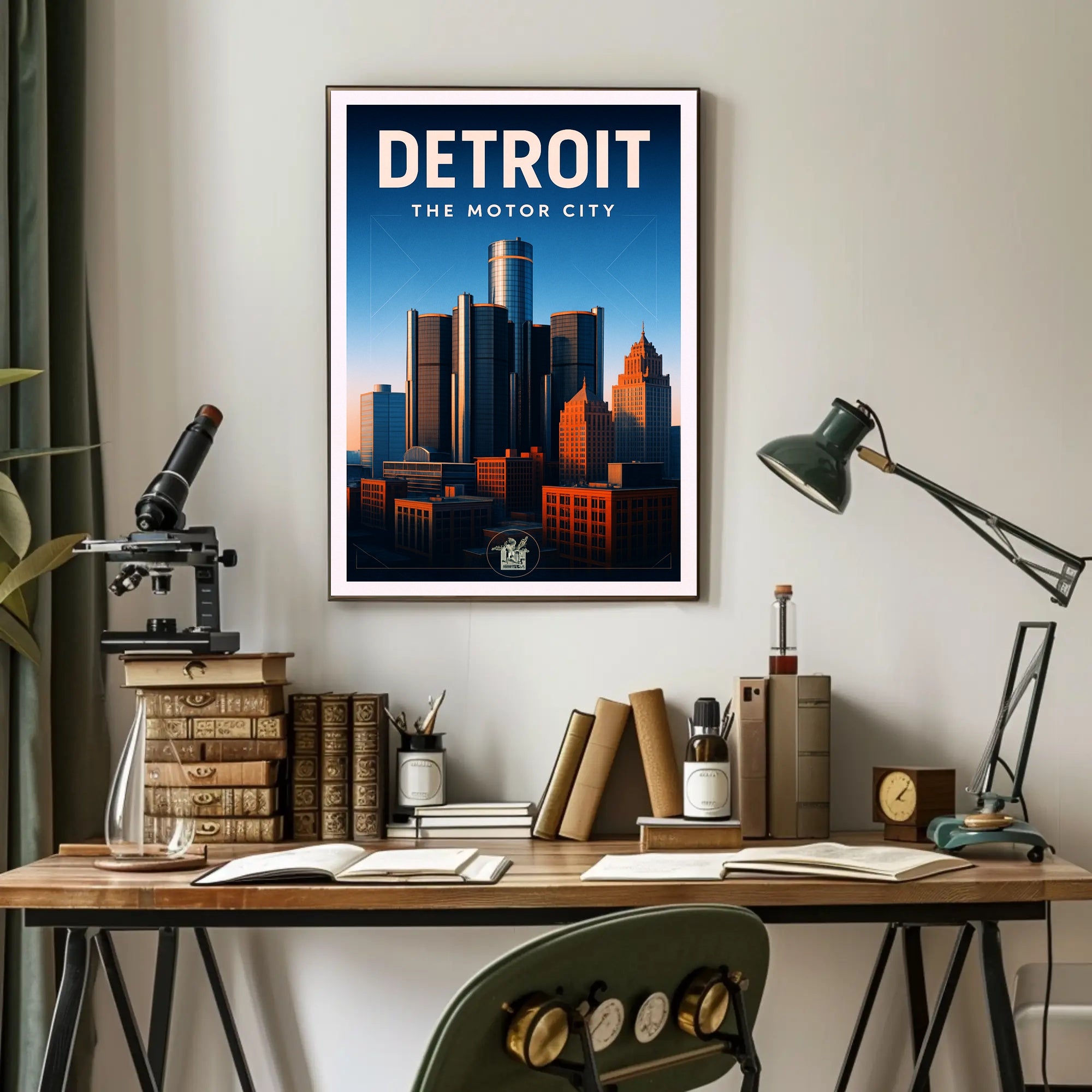 Detroit The Motor City Poster PosterGoat