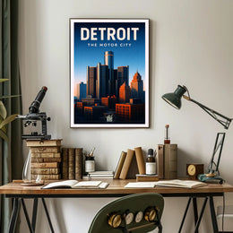 Detroit The Motor City Poster PosterGoat