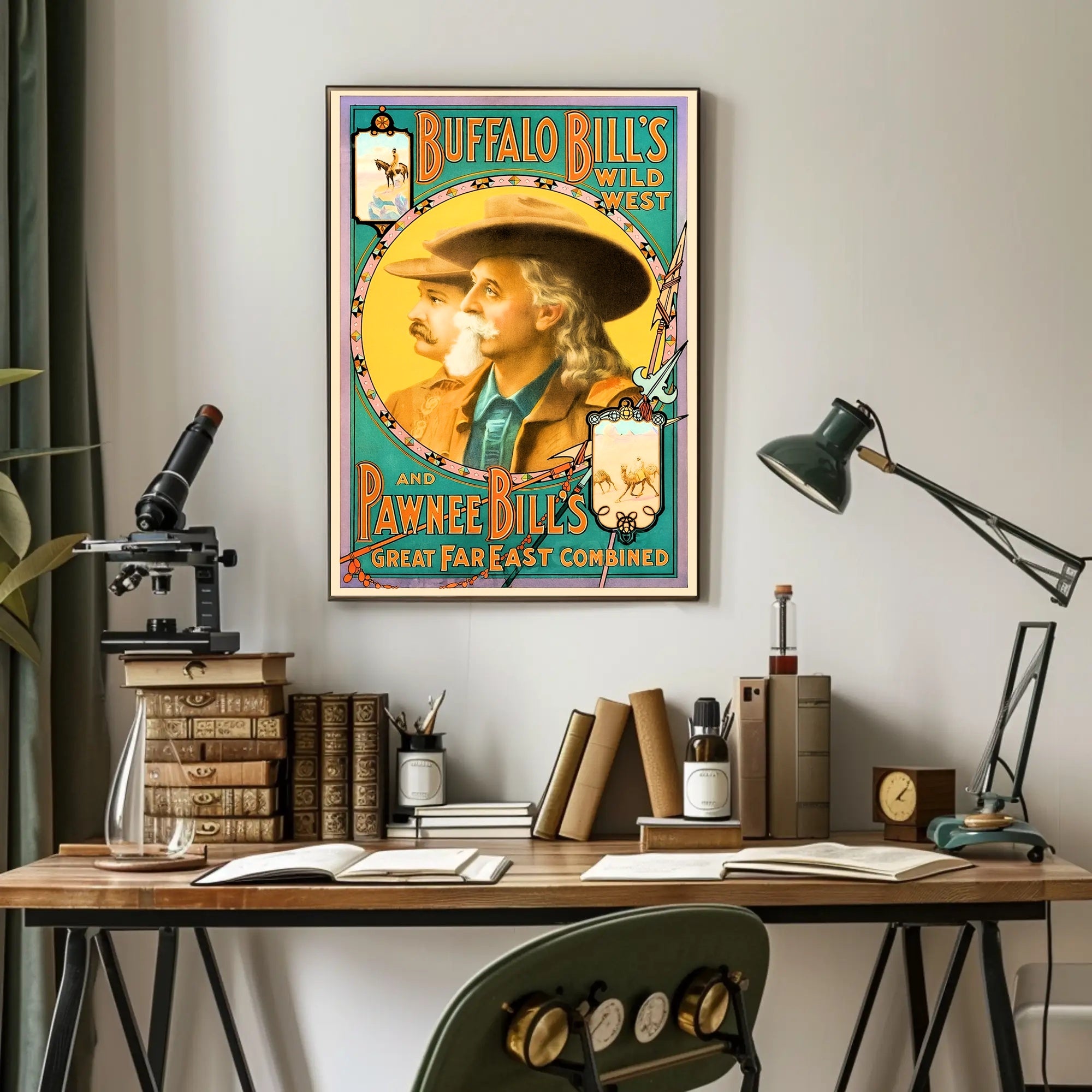 Buffalo Bill's Wild West and Pawnee Bill's Art Print PosterGoat