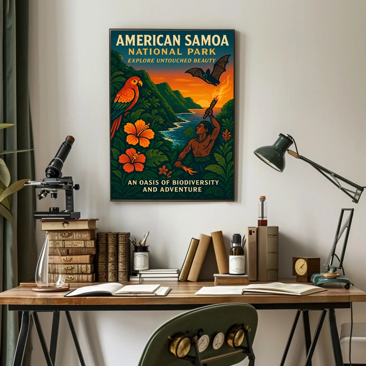 American Samoa Adventure National Park Poster