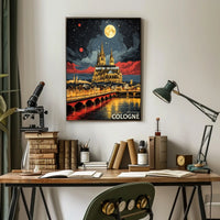 Cologne at Night Poster