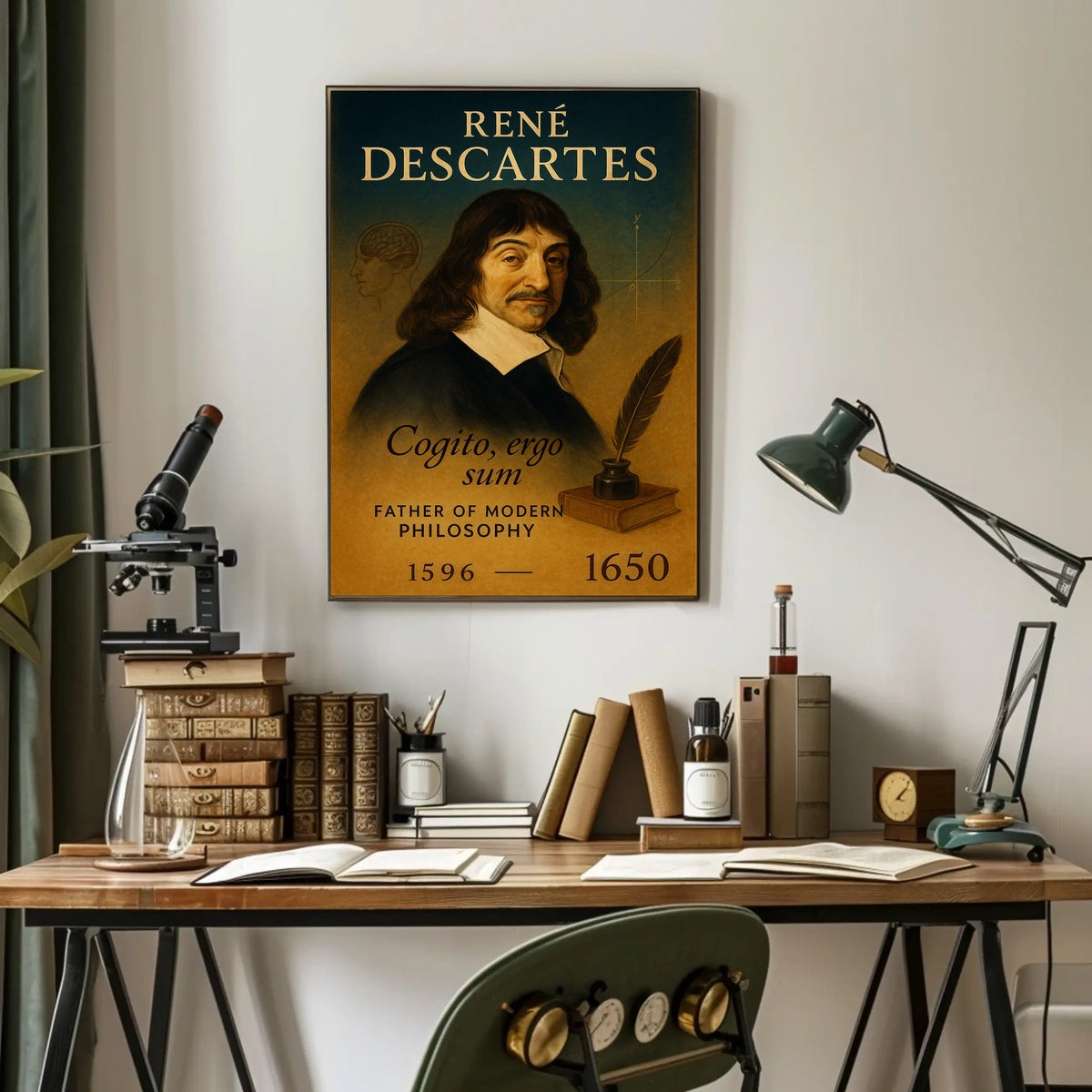 René Descartes Father Of Modern Poster