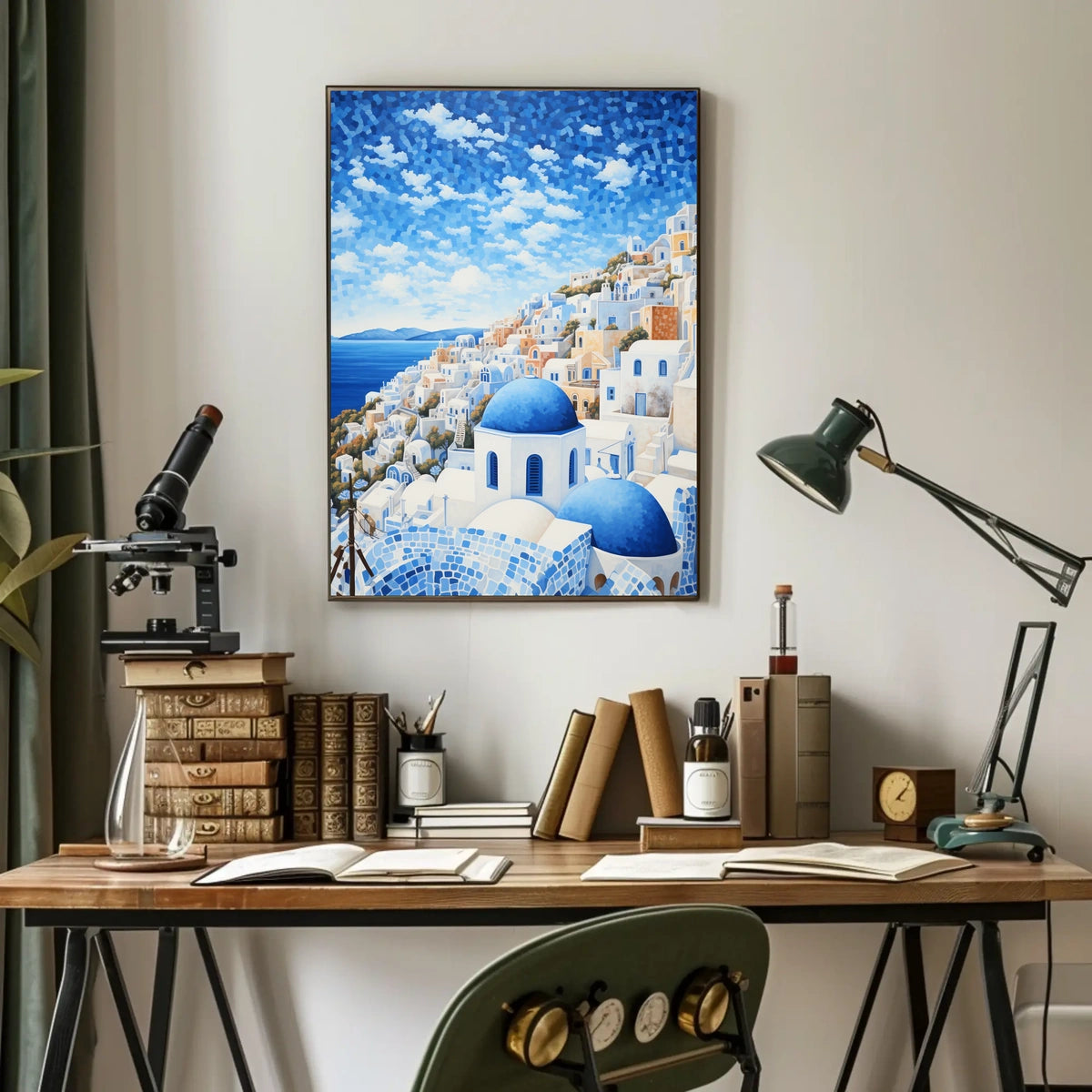 Santorini Greece Stunning Scenic Views Travel Poster