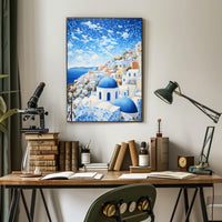 Santorini Greece Stunning Scenic Views Travel Poster