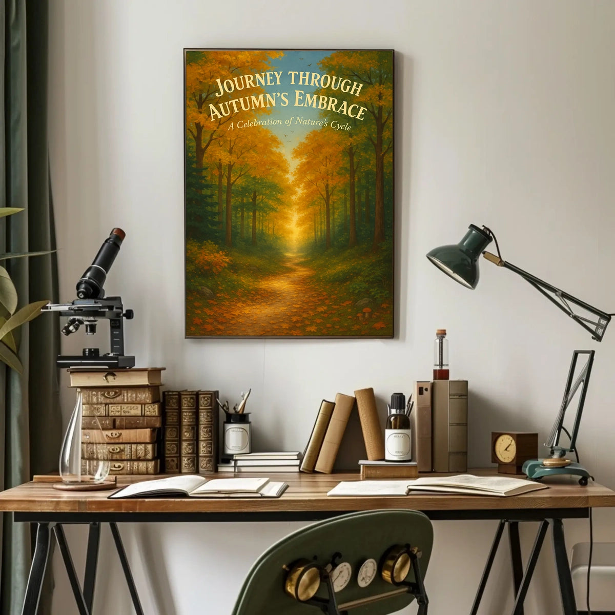 Journey Through Autumns Embrace Poster