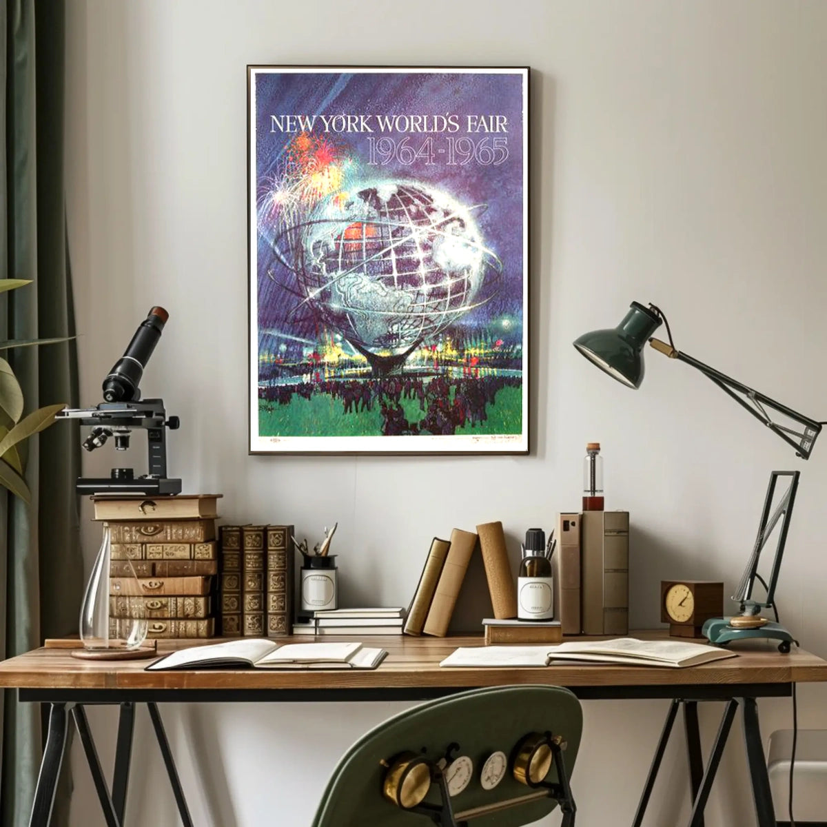 New York World Fair Travel Poster Retro Wall Art For Home