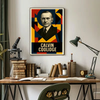 Calvin Coolidge 30th President of the United States Abstract Pop Poster