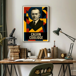 Calvin Coolidge 30th President of the United States Abstract Pop Poster