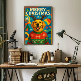 Merry Christmas Canine Poster