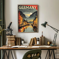 Germany Scenic Rainy Cityscape Poster