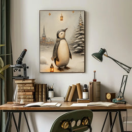Winter Wonderland Penguin Poster