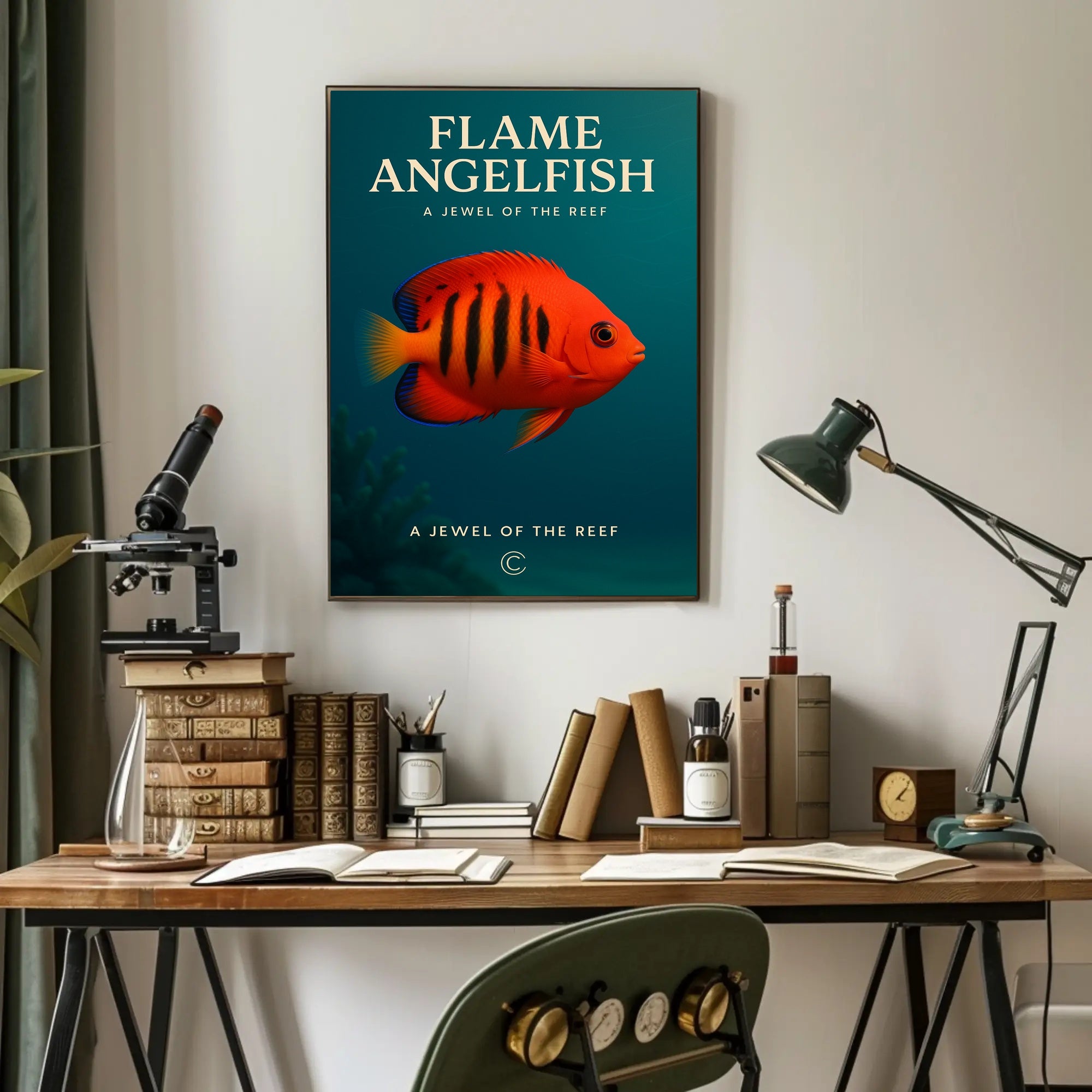 Flame Angelfish A Jewel of the Reef Poster PosterGoat