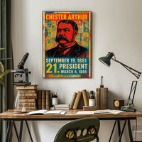 Chester A. Arthur 21st President of the United States Street Art Mashup Poster