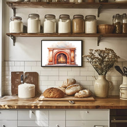 Cozy Hearth Illustration Poster