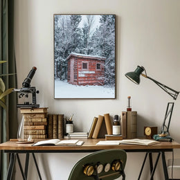 Winter Cabin In The Woods Poster