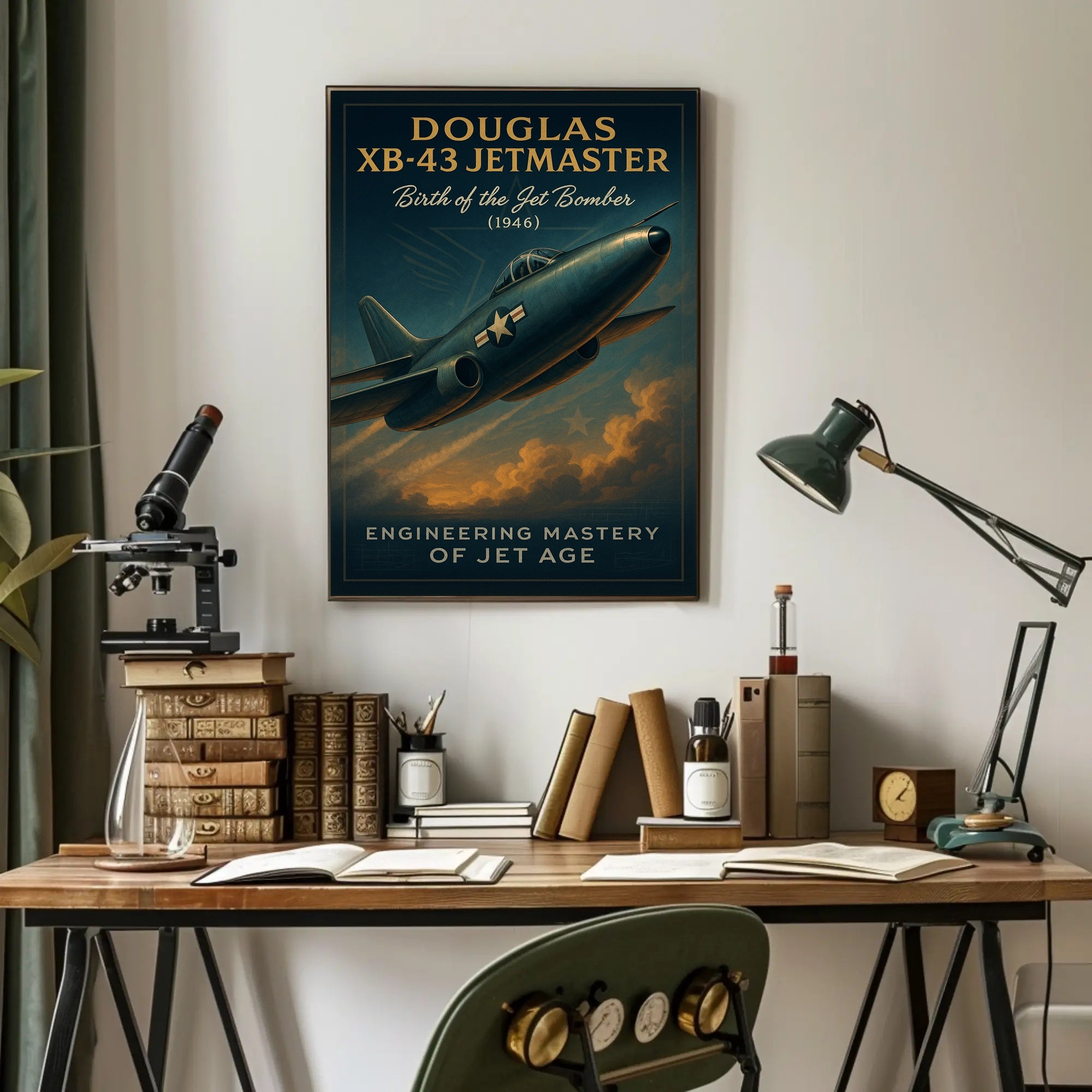 Douglas XB-43 Jetmaster Vintage Aviation Poster