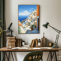 Santorini Dreamscape Mediterranean Travel Poster