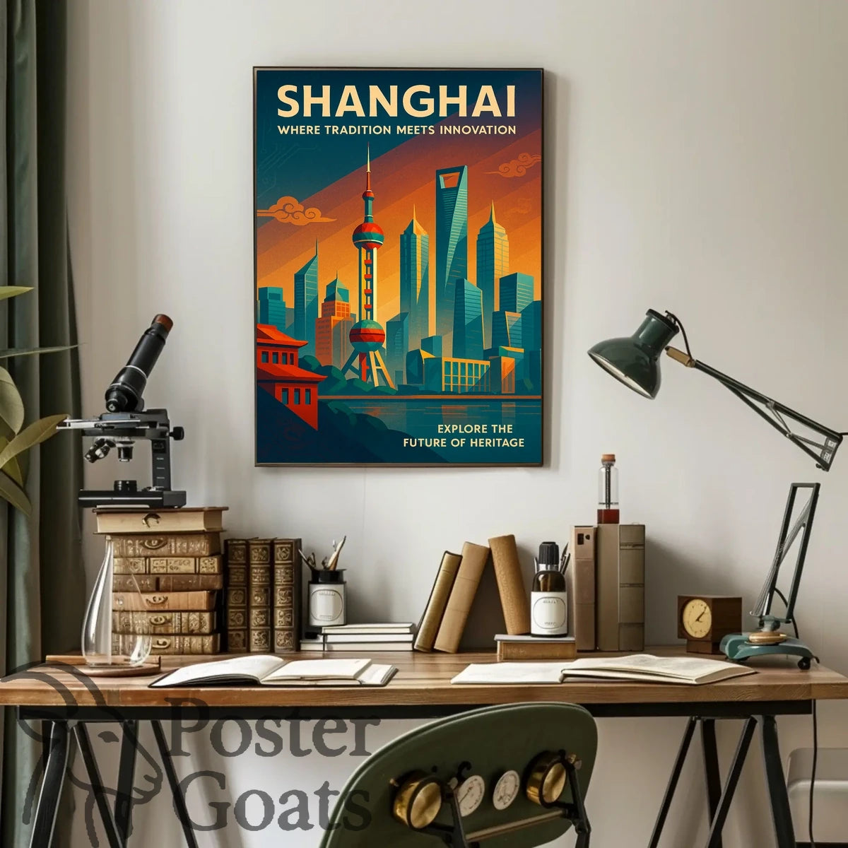 Shanghai: Tradition Meets Innovation Urban or Cityscape Poster