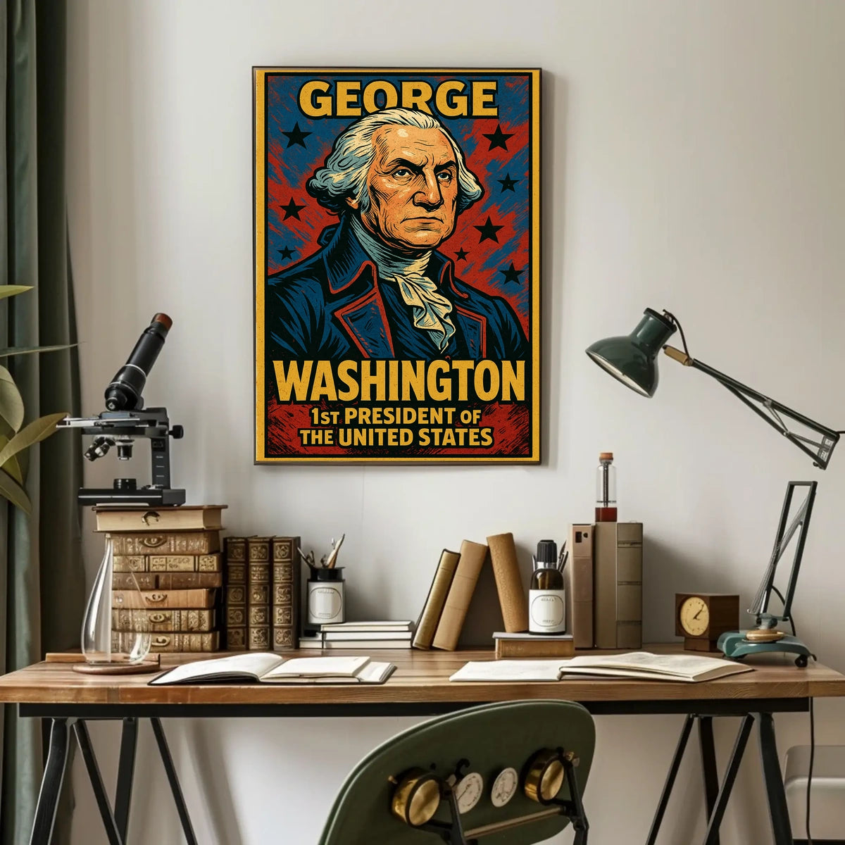 George Washington First President Poster Wall Art Decor