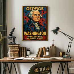 George Washington First President Poster Wall Art Decor