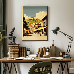 Scenic Village Street Poster