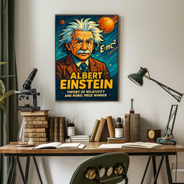 Albert Einstein Relativity Vintage Scholar Poster