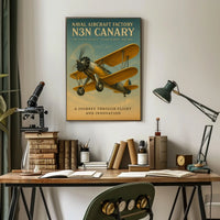 Naval Aircraft Factory N3N Canary Poster