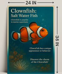 Clownfish Wall Art Print Featuring Marine Charm PosterGoat