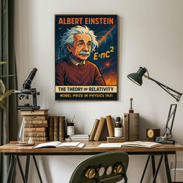 Einstein Relativity Scenic Wanderlust Poster