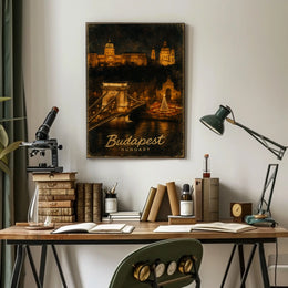 Budapest At Night Poster