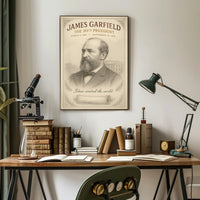 James Garfield 20th President Sketch Poster Art Print PosterGoat