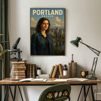 Portland, Oregon A Scenic Portrait Poster