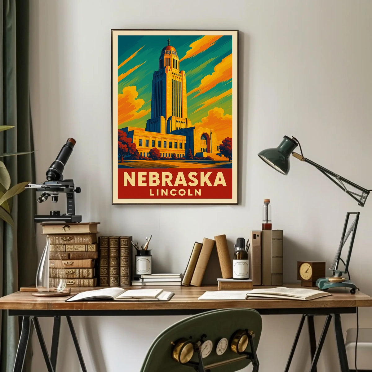 Nebraska State Capitol Poster