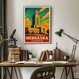Nebraska State Capitol Poster