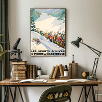 Winter Sports at St. Pierre de Chartreuse Poster PosterGoat