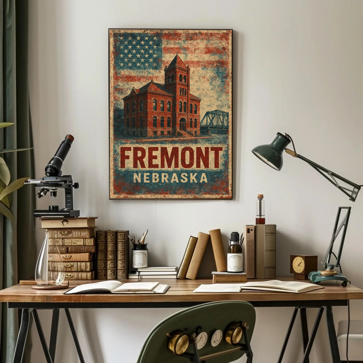 Fremont Heritage Vintage Patriotic Poster