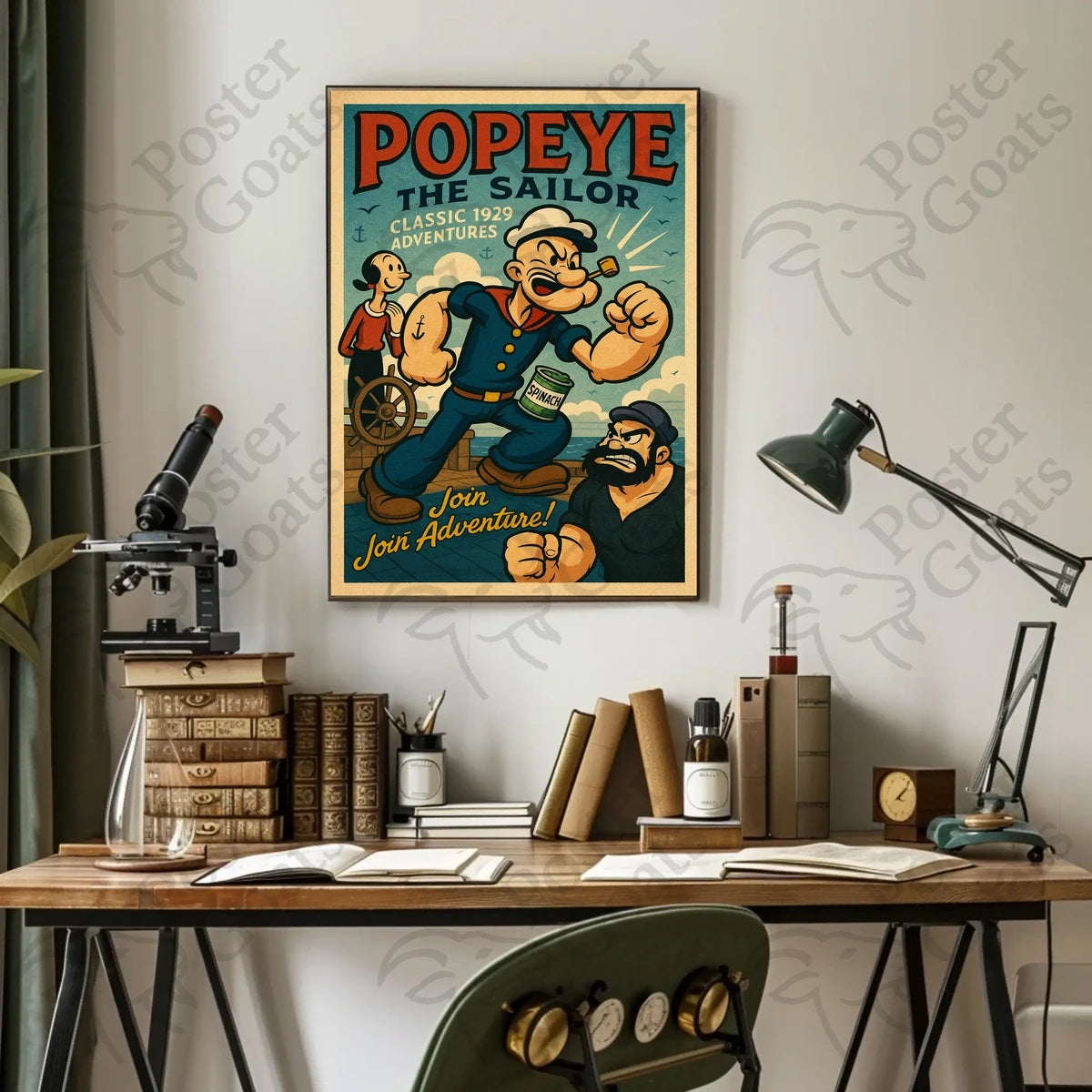 Cartoon Sailor Adventure: Vintage Pop Culture Poster