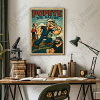 Cartoon Sailor Adventure: Vintage Pop Culture Poster