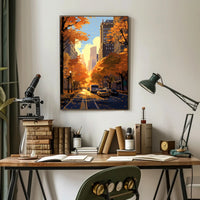 Autumn In The City Poster PosterGoat
