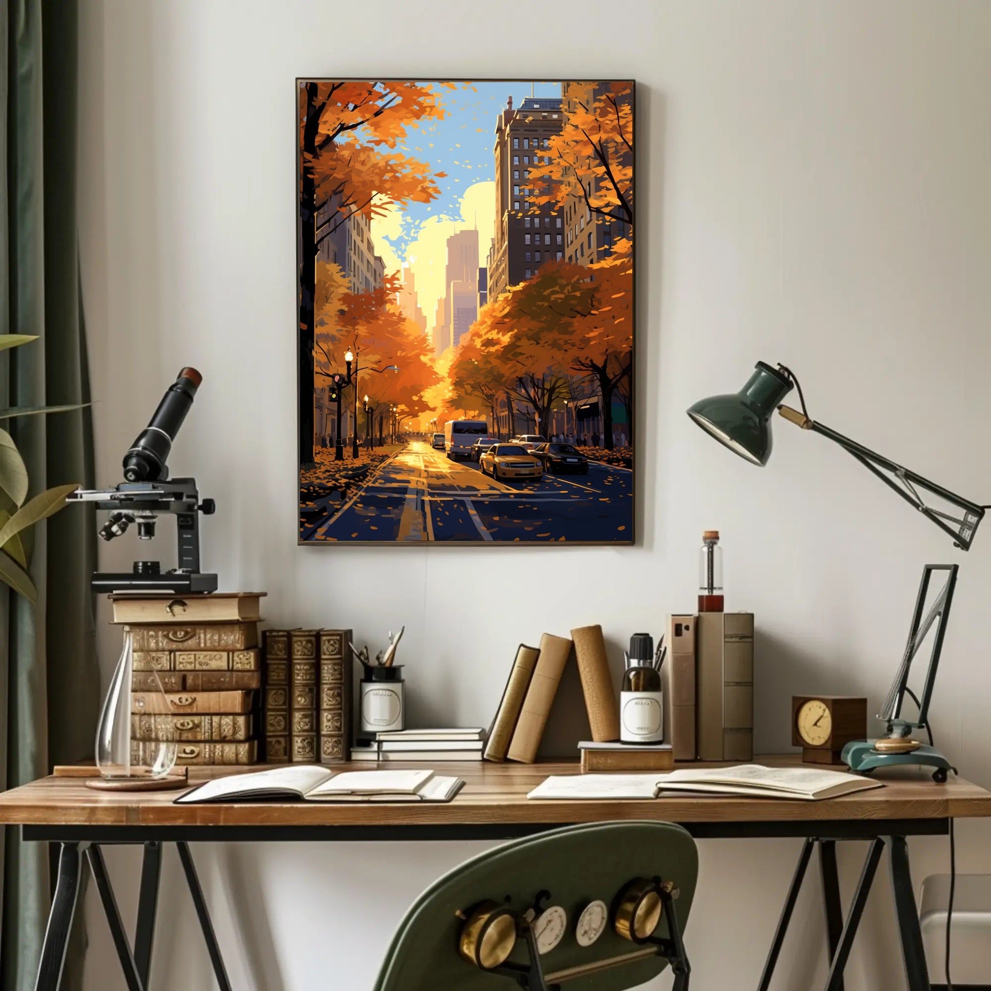 Autumn In The City Poster PosterGoat