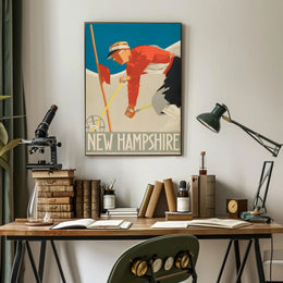 New Hampshire Ski Adventure Vintage Sports Poster PosterGoat