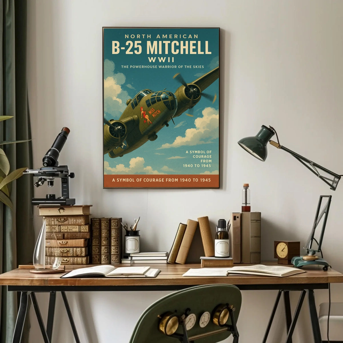 North American B-25 Mitchell WWII Icon Poster