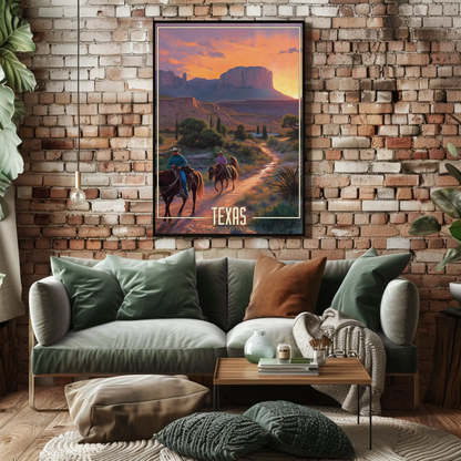 Texas United States Vintage Poster